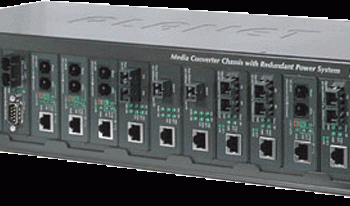 MC-1500R48 15-Slot Media Converter Chassis with Redundant Power Supply System