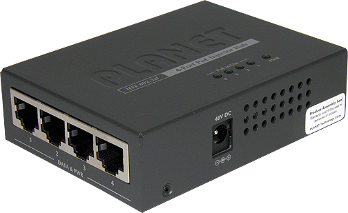 POE-400 4-Port IEEE 802.3af Power Over Ethernet Injector Hub-0